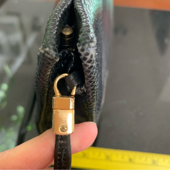 Vintage Carlos Fioro Italian Nubuck Black Leather Envelope Purse - Picture 14 of 16